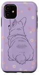 iPhone 11 Cute Purple Corgi Puppy Dog Case