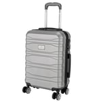 Featherstone 8 Wheel Hard Cabin-Size Suitcase - Silver Small