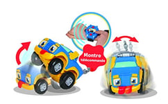 REV & ROLL – RC RUMBLE – Voiture Jouet Radiocommandée par Montre – Jouet Enfant Sensoriel qui roule et se trémousse issue du Dessin Animé Rev & Roll – Jouet Enfant 3 ans et +