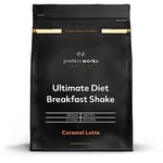 Protein Works - Ultimate Diet Breakfast Shake , Low Calorie Breakfast Shake , High Protein , Low Sugar Breakfast , 36 Servings , Caramel Latte , 2kg