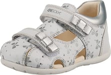 Geox Bébé Garçon B Kaytan B Premiers Pas, White/Silver, 23 EU