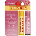 Burt's Bees Beeswax Lip Balm & Hibiscus Tinted Lip Balm Gift Set