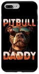 Coque pour iPhone 7 Plus/8 Plus Pitbull Daddy Papa Fête des Pères American Pit Bull Dad