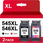 Pg-545Xl Cl-546Xl Cartouches De Remplacement Pour Canon 545 546 Xl Pour Canon Pixma Mg2550S Mx495 Ts3150 Tr4550 Mg2550 Mg3050 Mg2950 Mg2450 Ts3151 Tr4551 Ts3350 Ts350 (1 Ts350 Ts350 (1 (1