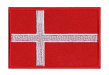 Écusson patch Danemark patche drapeau DANOIS 70 x 45 mm Pays Scandinavie coudre