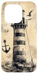 Coque pour iPhone 15 Pro Phare nautique vintage océan maritime