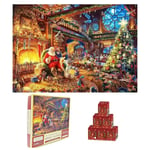 Pussel Adventskalender 2024 - Julpussel med 1008 bitar MultiColor