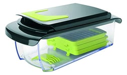 Ibili Vegetable Slicer Set 27x12 cm, Stainless Steel, Green/Transparent, 27 x 12 x 12 cm