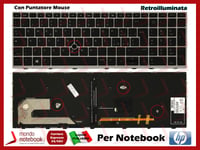 Clavier Italien Pour HP Elitebook 850 G5 G6 Noir Frame Rétro-éclairé Joystic