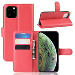 Iphone 11 Pro      Pu Wallet Case    [Red]