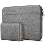 Inateck 13.3 Inch Laptop Case, Laptop Sleeve Bag Compatible with 13 inch MacBook Air/Pro/Max M3/M2/M1, 14 MacBook Air/Pro/Max M3/M2/M1, 13.5 Surface Laptop 6/5/4/3 - Grey