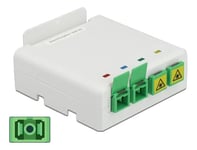 DeLOCK Optical Fiber Connection Box DIN Rail 4xSC Simplex LC Duplex