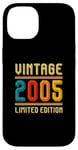 Coque pour iPhone 14 20 ans pour homme femme rétro vintage 2005 édition limitée