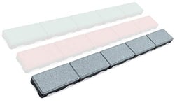 Bordure de tonte en caoutchouc / bordure de pelouse « Secuplay » : 100 x 10 x 3,6 cm. GRIS