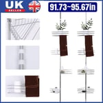 4 Tier Anti Rust Telescopic Bathroom Corner Shelf Rack Shower Caddey Storage