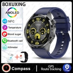 Huawei Smart Watch Miesten Watch 4 Pro Amoled Hd Screen Bluetooth Call Nfc Health Monitoring Smartwatch 2024 Uusi Watch Gt4pro_Black blue_NFC GT4 Pro