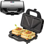 Appareil À Croque-Monsieur Xxl - 4 Coins - Boîtier Cool-Touch - Revêtement Antiadhésif - Appareil À Croque-Monsieur - Barbecue Électrique - Grille-Paninit[PAC100869]