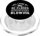 All I Care Is RC Planes Model Airplane Pilot Funny RC Plane PopSockets PopGrip for MagSafe