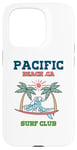 Coque pour iPhone 15 Pro Club de surf rétro de Pacific Beach en Californie