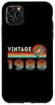 Coque pour iPhone 11 Pro Max Vintage 1988 Anniversaire Rétro Cassette Tape 36 Ans Cadeaux