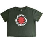 Red Hot Chili Peppers Ladies Crop Top: Classic Asterisk (Large)