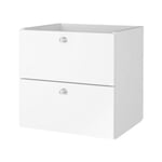 Bloc avec 2 tiroirs pour étagère cube GoodHome Mixxit blanc