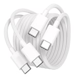 60W Câble USB C vers USB C Charge Rapide [1M,Lot de 2] Nylon Tressé Cable Chargeur USB C pour Série iPhone 15,Samsung,Huawei,Xiaomi,Câble USB Type C pour MacBook Air/Pro,iPad Air/Pro