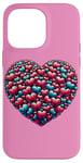 iPhone 14 Pro Max Cute Heart with Flowers and Hearts for Valentine's Day Case