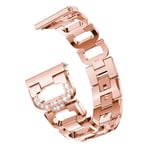 Rhinestone Metallarmband Garmin Venu Sq/Sq 2 Rose Guld