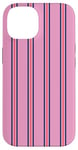 Coque pour iPhone 14 Rose Bleu Marine Rouge Rayé Girly Esthétique Preppy Stripe