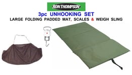 RON THOMPSON CARP FISHING UNHOOKING SET PADDED MAT  WEIGHING SCALES WEIGH SLING