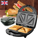 Deep Fill Sandwich Toaster Toastie Maker Non Stick Stainless Steel Machine 750W~