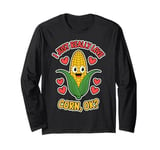 Really Love Corn Funny Corn On The Cob Long Sleeve T-Shirt