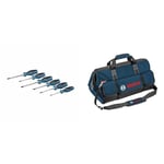 Bosch Professional Six-Part Screwdriver Set + Toolbag, Size L