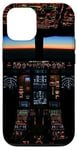 Coque pour iPhone 12/12 Pro Avion Cockpit Vol Esthétique Night Instruments Pilote