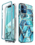 i-Blason Cosmo Series Slim Full-Body Stylish Protective Case for iPhone 12 Mini (2020), Ocean Blue