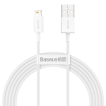 Baseus Superior Fast Charge USB-A /Lightning -kaapeli, 2.4A, 2m - Valkoinen