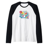 Disney Alice in Wonderland Storybook Flowers Manche Raglan