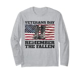 Veterans Day Remember the Fallen USA Flag Soldiers Boots Long Sleeve T-Shirt