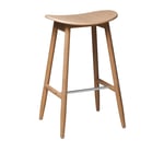 Massproductions - Icha Bar Stool - H 650, Natural Oak, Utan klädsel - Natur - Träfärgad - Barstolar - Trä