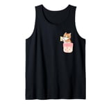 Cute Cat Karate In Pocket Cat Lover Cat Kitty In The Pocket Tank Top