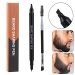 Beard Pencil Filler for Men 2 i 1Barber Pencil 4 Gaffelspets