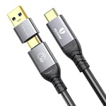 GiGimundo Câble USB C 40 Gbps (0,5 m) pour Thunderbolt 4/Thunderbolt 3, prend en charge la vidéo 8K 60 Hz 100 W, câble USB A/C 2 en 1 vers type C USB4, pour Ordinateur portable, Mac Studio, affichages