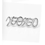 Silver Ring Dubbelring 2-Fingerring med Text  - XOXO - Stl 17/18 Silver