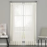 Curtainworks Soho Voile Sheer Rideaux Panneau de Rideau, Oyster, 29 by 108"