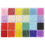 2mm Glas Seed 24Colors Kit Armband Pärlor för smyckestillverkning