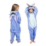 Barn vinter Stitch pyjamas sovkläder enhörning onesies pojkar flickor filt sovsäck baby kostym 130CM