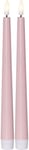 Flamme Candy Batteridrivna Antikljus 26cm 2-Pack Rosa