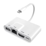 Lightning til RJ45 Ethernet HDMI Adapter