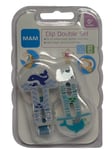 MAM Baby Soother Pacifier Dummy Teat Holder Clip Chain Strap Blue